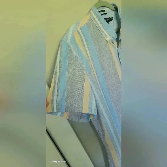 U.S. Polo Assn. Short Sleeve striped Buttondown Shirt Mens size 2X - Picture 7 of 11